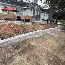 Custom-Belgard-Castle-Manor-Retaining-Wall-Raised-Flowerbed-Installation-in-Nashville-TN 7